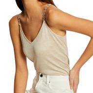 Débardeur Beige Femme Morgan Bambi