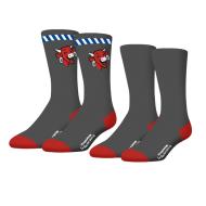 x2 Paires de Chaussettes Rouge/Gris Freegun La Vache qui Rit pas cher