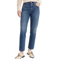 Jean Bleu Femme Levi's Cropped Lightweight Med Indig pas cher