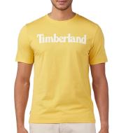 Camiseta amarilla para hombre Timberland con logotipos barato
