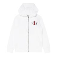 Sweat Zippé Blanc Garçon Diesel Felpa pas cher