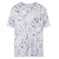 T-Shirt Bleu/Blanc Homme Teddy Smith Tareski vue 2
