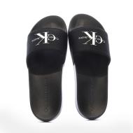 Claquettes Noires Homme Calvin Klein Jeans Slide Monogram vue 3