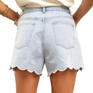Short Bleu Femme Oraije Fleur vue 2