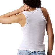 Débardeur Blanc Femme Calvin Klein Jeans Tank vue 2