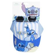 Kit Casquette + Lunette de Soleil Bleu à Rayures Enfant Sport Zone Stitch