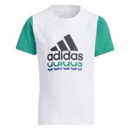 T-shirt Blanc Garçon Adidas Lb Bos pas cher