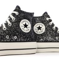 Baskets Grises Foncées Femme Converse Chuck Taylor All Star Glitter vue 4