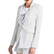 Blazer Blanc à rayures Femme Guess pas cher