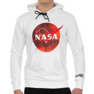 Sweat Capuche Blanc Homme Nasa 11H pas cher