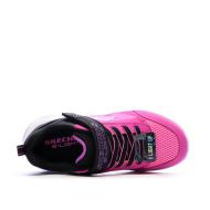 Baskets Roses/Noires Fille Skechers Sola Glow01 vue 4