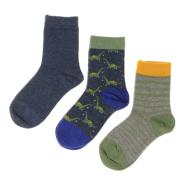 3x Chaussettes Bleu/Grises Garçon Fantaisie pas cher