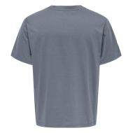 T-shirt Gris Bleu Homme Only & Sons Chinois vue 2