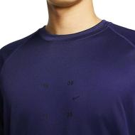T-shirt de Running Bleu Foncé Homme Nike Knit vue 3