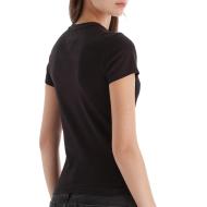 T-Shirt Noir Femme Tommy Hilfiger DW0DW21550 vue 2