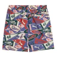 Puma Sports Legacy Herren-Shorts Blau/Rot Ansicht 2