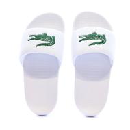 Claquettes Blanc Femme Lacoste Serve Slide 1.0 vue 3