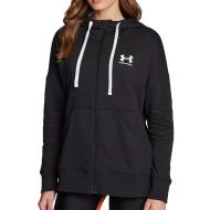 Sweat Zippe à Capuche Noir Femme Under Armour Rival pas cher