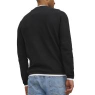 Pull Noir Homme Jack & Jones Twinn vue 2