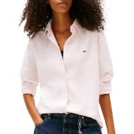 Chemise Rouge/Blanc Femme Tommy Hilfiger Oxforde vue 3