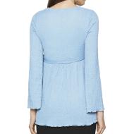 Blouse de Grossesse Bleu Femme Mamalicious Suria Lia vue 2