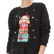 Sweat de Noel Noir Femme Only Onlyda Christmas