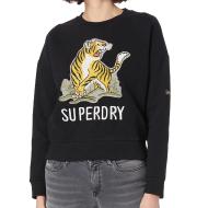 Sweat Noir Femme Superdry Narrative pas cher