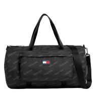 Sac de Sport Noir Homme Tommy Hilfiger Logo Print Duf pas cher