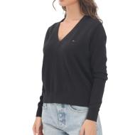 Pull Noir Femme Tommy Hilfiger Vneck pas cher