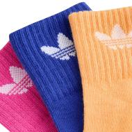 X3 Paires de Chaussettes Jaune/Rose/Bleu enfant Adidas Kids Ankle vue 2