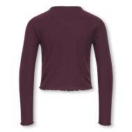 T-Shirt Manches Longues Prune Fille Kids ONLY Kognella vue 3