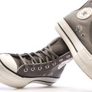 Baskets Grises Femme Converse Chuck Taylor All Star Lift vue 7