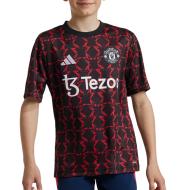 Manchester United Maillot Prématch Rouge/Noir Junior Adidas 24/25 pas cher