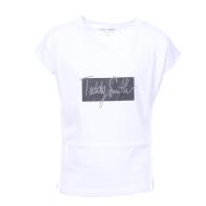 T-shirt Blanc fille Teddy Smith T-CLORI MC JR