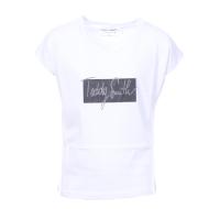 T-shirt Blanc fille Teddy Smith T-CLORI MC JR pas cher