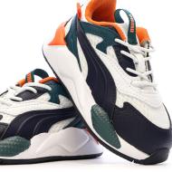 Baskets Blanc/Marine/Orange Garçon Puma Rs vue 7