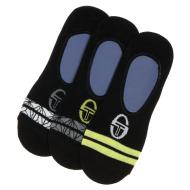 x3 paires de chaussettes invisibles noires mixte Sergio Tacchini pas cher