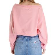 Sweat Rose Femme Tommy Hilfiger Off Shoulder vue 2