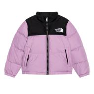 Doudoune Mauve/Noire Fille The North Face Kid 96 Nuptse pas cher