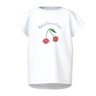 T-Shirt Blanc Fille Name it l Top Bright pas cher