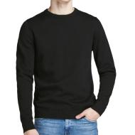 Pull Noir Homme Jack & Jones Basic Knit pas cher