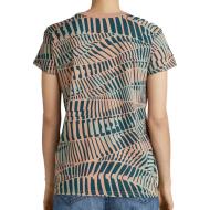 T-shirt Orange Femme All Over Print D21210 vue 2
