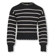 Pull Noir/Blanc Fille Kids ONLY Kogibi pas cher