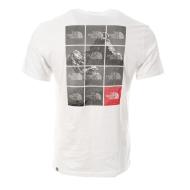 T-shirt Blanc Homme The North Face Mountain vue 2