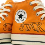 Baskets Orange Mixte Converse Chuck 70 star vue 7