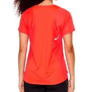 Maillot de sport Orange Fluo Femme Nike Race Top vue 2