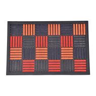 Tapis Extérieur Imprimé Gris/Orange Luance 60x40cm Orange pas cher