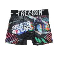 Boxer Noir/Gris à Imprimés Garçon Freegun SKA pas cher
