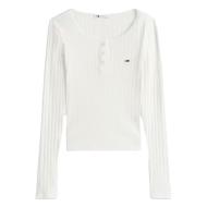 T-Shirt Manches Longues Blanc Femme Tommy Hilfiger DW0DW21575 vue 2