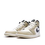 Air Jordan 1 Mid Blanche/Beige Homme Nike vue 6